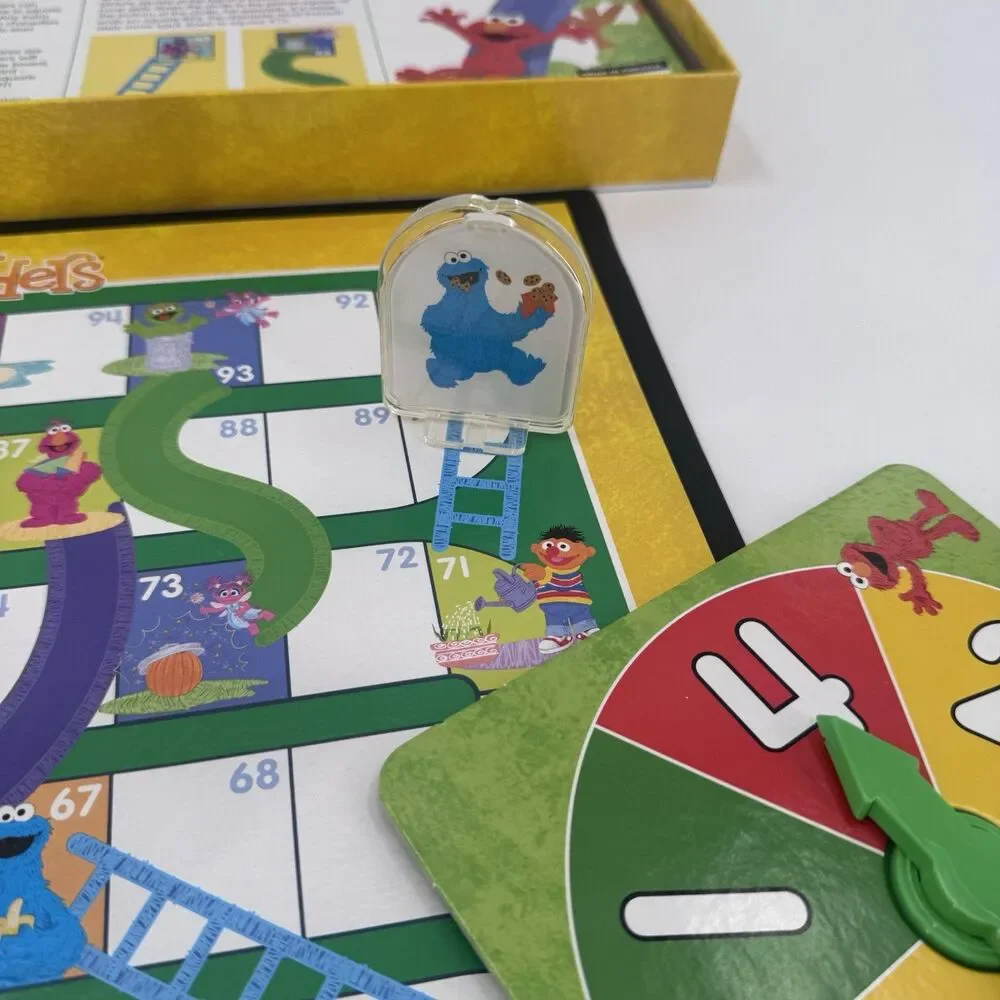Sesame Street Chutes And Ladders Board Game Milton Bradley Preschool Complete